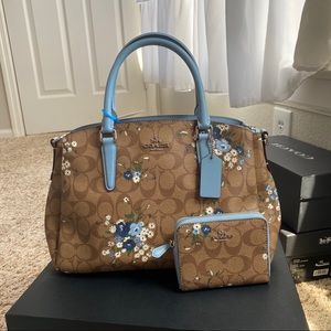 NWT set of two Coach Sage carryall purse + wallet